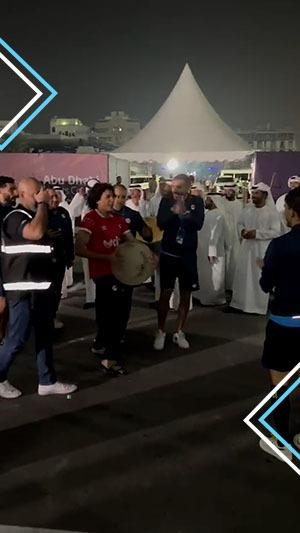 احتفالات لاعبي فيوتشر بالوصول لنهائي السوبر